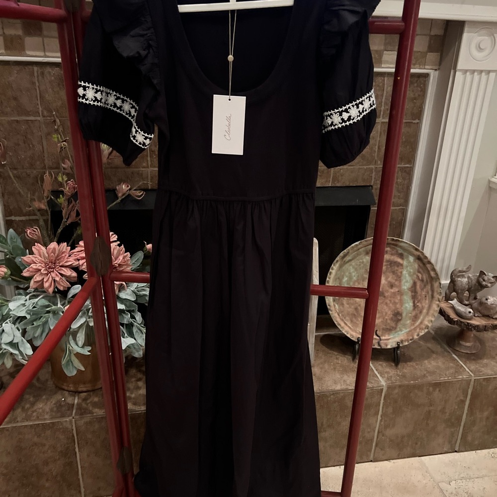 Cleobella Selma Midi Dress in Black NWT Sz S
